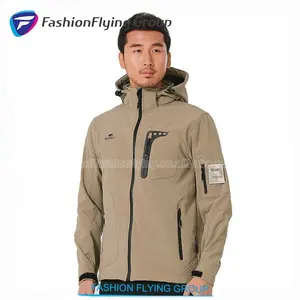 Fuzhou Jaket Ringan 2XM12C1 Pria, Jaket Kulit Lembut Poliester 100% Tahan Air Kustom