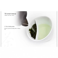 Tasse à eau en céramique personnalisée avec logo, créative et intelligente, 350 ml, avec filtre, résistante aux micro-ondes et aux hautes températures