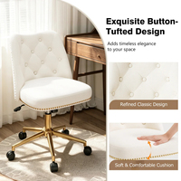 Fauteuil de Salon de Coiffure Moderne Crème avec Roulettes, Chaise de Barbier Réglable en Hauteur pour Salon de Coiffure, Onglerie, Beauté et Spa