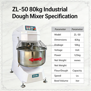 Mélangeur à spirale double vitesse ZL-50, pétrin automatique pour farine, équipement commercial pour boulangerie, pain, pizza, croissants, pâtisserie - Product Image 6