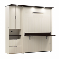 Lit mural vertical de conception nouvelle avec armoire, taille personnalisée, lit Murphy rétractable automatique caché avec bureau, directement de l'usine