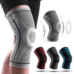 <span class=keywords><strong>Rodillera</strong></span> de compresión de silicona antideslizante con doble barra de resorte para dolor de rodilla, rotura de <span class=keywords><strong>menisco</strong></span>, artritis y tendinitis - Product Image 1