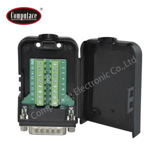 DB15ตัวเชื่อมต่อ D-SUB 15พิน16-30 AWG ตัวผู้ตัวเครื่องทองเหลืองชุบนิกเกิลสีดำ ZSA3021คอมปัตต์ตามสั่ง - Product Image 5