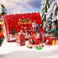 24 piezas lindo Mini Elk Santa Claus llavero conjunto Navidad caja ciega colgante Año Nuevo misterioso regalo sorpresa para niños