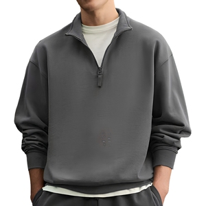 Sudadera personalizada con cierre de cremallera, estilo casual para el fin de semana, con forro polar de algodón para marcas de ropa. - Product Image 1