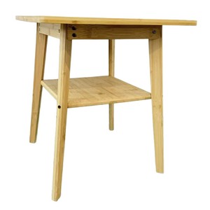 <b>Bamboo</b> Coffee <b>Table</b> With Storage Shelf For Living Room Indoor Use - Product Image 2
