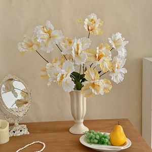 Elegante Flor de Iris de Seda con <span class=keywords><strong>Centro</strong></span> Amarillo Vibrante, Tallo de Iris Artificial para Arreglos Florales Modernos <span class=keywords><strong>en</strong></span> la Sala de Estar - Product Image 4