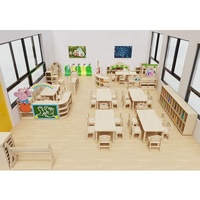 Chaise et table en bois Moetry pour école maternelle et salle de classe de maternelle