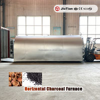 Fourneau de carbonisation horizontal pour coques de noix de coco, fournisseur fiable, pour la production de carburant industriel et l'amélioration des sols