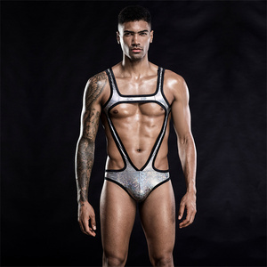 Sous-vêtements sexy pour hommes à bretelles, <span class=keywords><strong>string</strong></span>, justaucorps Mangini, body, <span class=keywords><strong>combinaison</strong></span> de lingerie à bandes - Product Image 4
