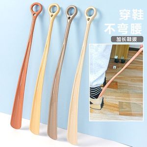 Solid Wood Shoehorn Long Handle Curved Design <b>For</b> Home Use <b>Elderly</b> Pregnant Women <b>Shoe</b> Puller - Product Image 2