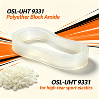 Granul OSL-UHT 9331 Polyether Block Amide PEBA, Daya Rekat Tinggi untuk Overmolding Tepi Lunak Casing Ponsel, Sentuhan Lembut