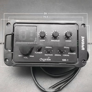 <span class=keywords><strong>Cherub</strong></span> GB-1 耐用三频段原声吉他拾音器，带调音器原声均衡器前置放大器 - Product Image 2