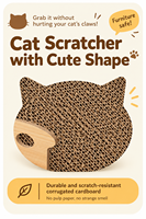 Griffoir pour chat moderne 2-en-1 avec logo personnalisé, grand format, écologique, en carton ondulé, lit pour chat, OEM ODM, meubles pour chat