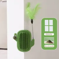 Moufles et rouleaux auto-grattants écologiques et durables en plastique, mignons et modernes pour chat, avec baguette d'exercice à clochette pour l'élimination des poils et l'entraînement