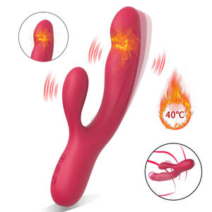 Vibrator Kelinci 3in1 Dual Motor Pemanas <span class=keywords><strong>Stimulator</strong></span> Klitoris Wanita 5 Getaran 10 Mode Getar Mainan Seks untuk Wanita Produk Dewasa% - Product Image 1