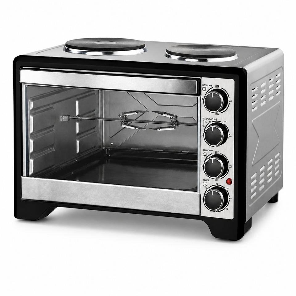 Electric Mechanical Convection Air Fryer Toaster Oven Knob 60L Metal ...