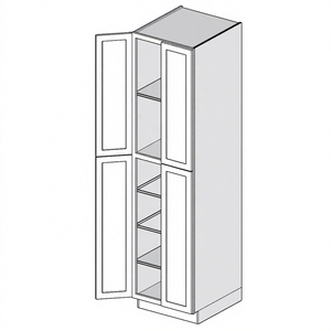 Ready to Ship American Standard White Shaker Tall <b>Cabinet</b> With Doors Ready to Assemble Tall Pantry <b>Cabinet</b> in USA Warehouses - Product Image 1