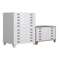 Cabinet de cartes de bureau en acier pour les dessins A1 A0 Classeur à 5 tiroirs pour les dessins d'ingénierie Données architecturales et stockage de cartes