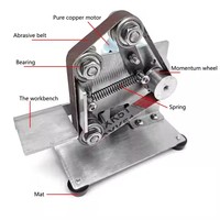 Meuleuse multifonctionnelle 15/25mm Mini ponceuse à bande électrique DIY Polissage Rectifieuse Cutter Edge Sharpener