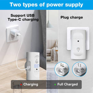 Sản Phẩm Mới <span class=keywords><strong>ABS</strong></span> USB Có Thể Sạc Lại Cắm Phòng Ngủ Ánh Sáng Ban Đêm Cảm Biến Chuyển Động Đồng Hồ Điều Khiển Từ Tính Dẫn Đèn Tường - Product Image 3