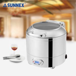 Sunnex Venice Estación de sopa eléctrica 230V Pantalla digital Control de temperatura 10L Calentador de sopa Vidrio de acero inoxidable - Product Image 2