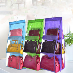 Dustproof Hanging <b>Bag</b> Organizer With Multiple Pockets For Wardrobe Storage Reusable Non Woven <b>Fabric</b> <b>Bag</b> - Product Image 2