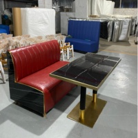 Fauteuils et Banquettes en Cuir pour Restaurant, Canapé Moderne pour Café, Ensemble de Meubles de Salon de Restaurant