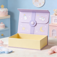 Kotak Kado Kertas Lipat Portabel dengan Cetak Warna Kustom untuk Kemasan Buku, Mainan Anak, dan Selimut Bayi