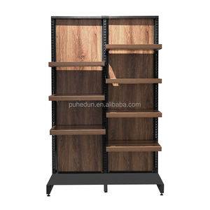 أثاث غرفة معيشة معدني حديدي عصري مع رف جداري من الخشب الخفيف لرفوف السوبر ماركت - Product Image 2