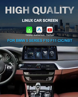 Écran Linux ultra-large de 12,3 pouces pour BMW Série 5 F10 F11 Système CIC NBT 8 cœurs T113 2K QLED 2400*900p CarPlay sans fil GPS
