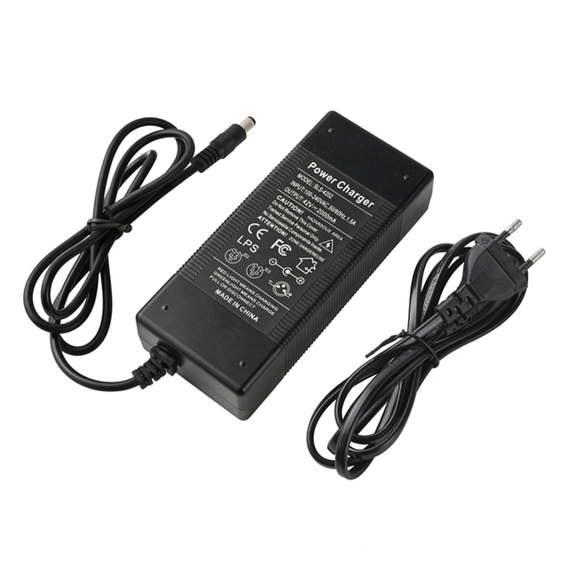 EU Socket 42V 2A DC2.1 Lithium Battery Charger for 36V Electric Scooter Power Supply