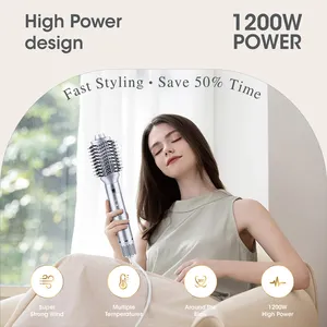 7 in 1 asciugacapelli 110000rpm ad alta velocità negativo 1200w potente spazzola per capelli arricciatura automatica 7 in 1 air wrap styler