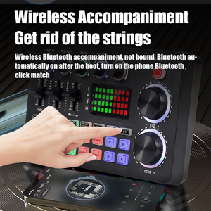 Tarjeta <span class=keywords><strong>de</strong></span> <span class=keywords><strong>Sonido</strong></span> Mezcladora <span class=keywords><strong>de</strong></span> Audio Profesional M1 con Bluetooth, Reducción <span class=keywords><strong>de</strong></span> Ruido y Reverberación para Transmisión <span class=keywords><strong>en</strong></span> Vivo Móvil, Juegos y Creación <span class=keywords><strong>de</strong></span> Contenido - Product Image 5