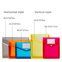 Pochette d'étiquettes Fermeture par bouton pression Dossiers en plastique Extensible Dossier de documents Extensible File Portefeuille Enveloppes Pochette