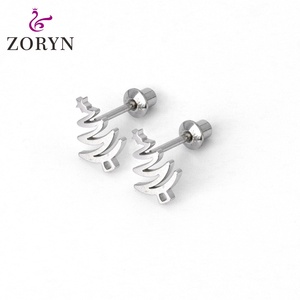 Clous d'oreilles en acier inoxydable 316L plaqué argent, mini-boules, finition polie, hypoallergéniques, légers, pour cartilage - Product Image 2