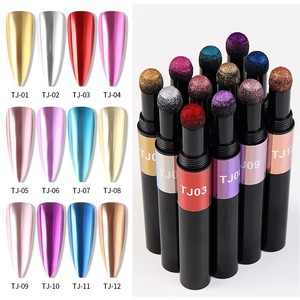 Poudre miroir scintillante pour nail art, stylo magique à coussin d'air pour usage quotidien, pour la décoration des ongles - Product Image 1