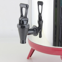 Distributeur de boissons isotherme en acier inoxydable avec support – Seau pour eau chaude, froide, café, lait, thé – Idéal pour l'équipement de restauration