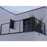 Blh-59 Schlichtes Design Quadratrohr Schmiedeeisen Balkongeländer Corrimao Quadrado Da Varanda Do Ferro Forjado Schmiedeeisen Treppengeländer