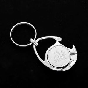 Blank Custom Logo China Manufacturer <b>Personalized</b> Metal Coin Holder <b>Keychain</b> Shopping Cart Bottle Opener Chip Trolley Token Coin - Product Image 2