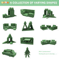 Canapé modulaire pour enfants en bas âge, design château, rembourrage en mousse PU, moderne, pour chambre à coucher, salon, hôtel