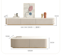 Meuble Tv mural de luxe, meuble de salon, lumière Led, dessus en marbre, meuble Tv et Table basse, Table à thé, meuble Tv en bois, moderne