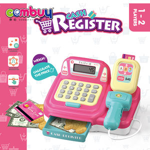 Mini <span class=keywords><strong>caja</strong></span> <span class=keywords><strong>registradora</strong></span> de plástico con pantalla táctil para niños, juguete con iluminación y efectos de sonido, juguete para juego de simulación - Product Image 2