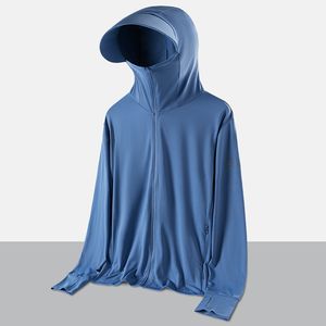 Été 2025 glace soie lâche vêtements de protection solaire hommes vêtements de pêche mise à niveau anti-ultraviolet mince populaire coupe-vent souffle - Product Image 1