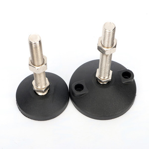 Pieds pivotants réglables en plastique avec boulons d'ancrage M12 et repose-pieds réglables - Product Image 1