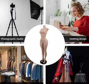 نموذج عرض نسائي كامل الجسم بمقاس إضافي بدون رأس، مانيكان بلاستيكي منحني للجسم الأنثوي - Product Image 5