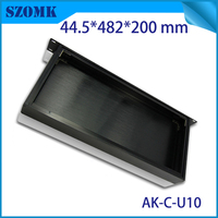 SZOMK de suministro de fábrica 1.5u 2u 3u personalizado 4u de montaje en Rack de 19 pulgadas Chasis cabina 1u montaje en Rack de servidor de gabinete Panel