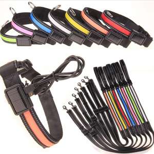 सौर एलईडी वापस लेने योग्य कुत्ते पट्टा चमकती कुत्ते सुरक्षित पट्टा पालतू जानवर के नेतृत्व प्रकाश-अप रिचार्जेबल नेतृत्व में पालतू कॉलर - Product Image 1