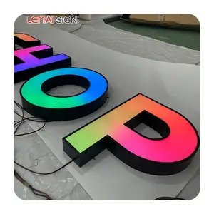 2024 Customizable 3D Logo Building Logo Outdoor Passage Letter Illumination Color Billboard Front Luminescent LED Light