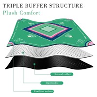 Tapis de poker et de mahjong universel moderne le plus vendu avec bord renforcé, résistant à l'usure et antidérapant, style CN/GUA